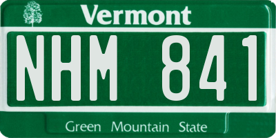 VT license plate NHM841