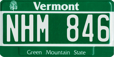 VT license plate NHM846