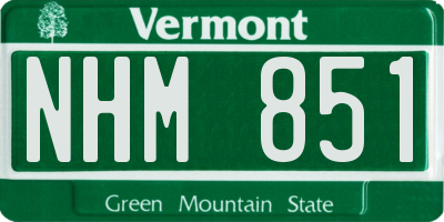VT license plate NHM851