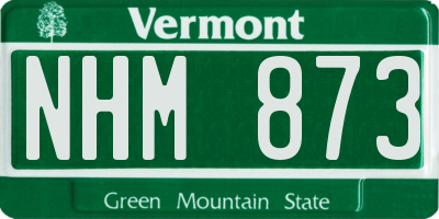 VT license plate NHM873