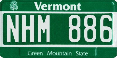 VT license plate NHM886