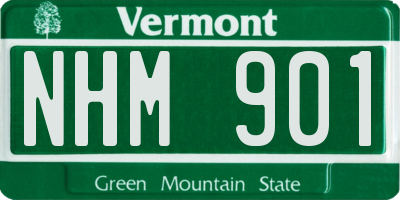 VT license plate NHM901