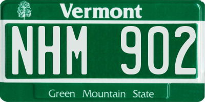 VT license plate NHM902