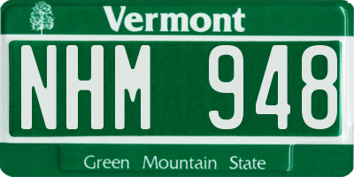 VT license plate NHM948