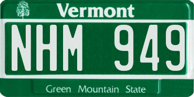 VT license plate NHM949
