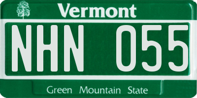 VT license plate NHN055