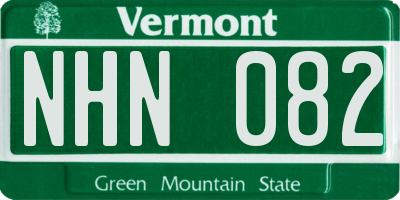 VT license plate NHN082