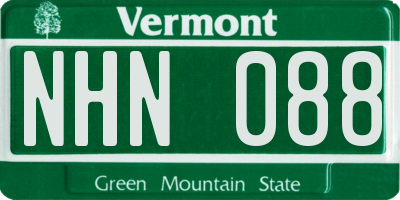 VT license plate NHN088