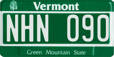 VT license plate NHN090