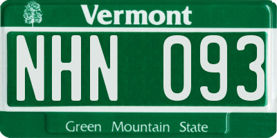 VT license plate NHN093