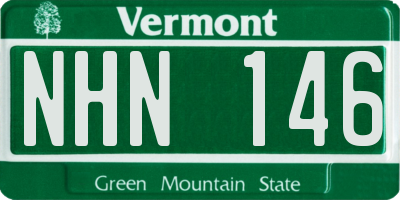 VT license plate NHN146