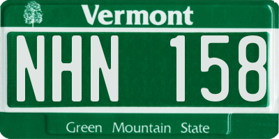 VT license plate NHN158