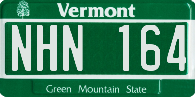 VT license plate NHN164