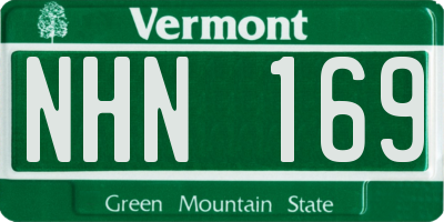VT license plate NHN169