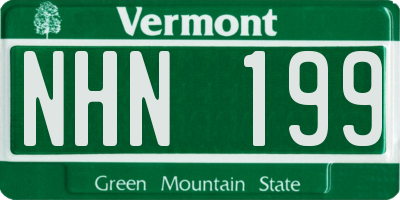 VT license plate NHN199