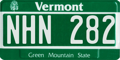VT license plate NHN282