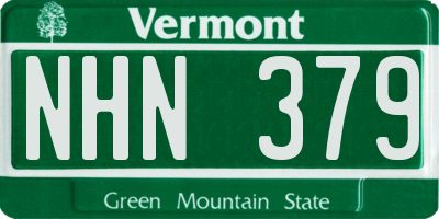 VT license plate NHN379