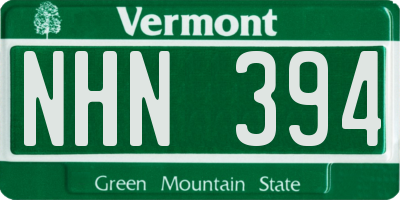 VT license plate NHN394