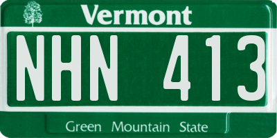 VT license plate NHN413