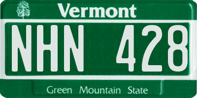 VT license plate NHN428