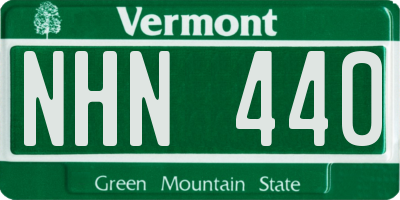 VT license plate NHN440