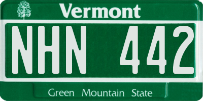 VT license plate NHN442