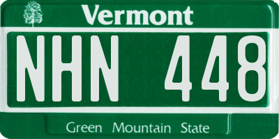 VT license plate NHN448