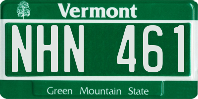 VT license plate NHN461