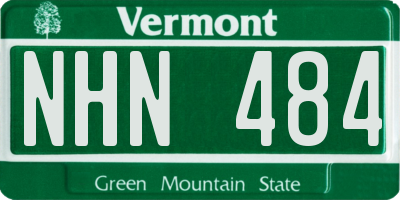VT license plate NHN484