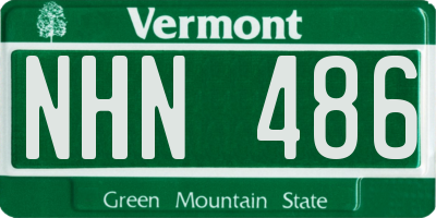 VT license plate NHN486