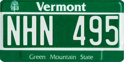 VT license plate NHN495