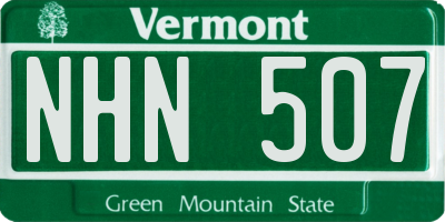 VT license plate NHN507