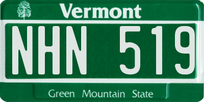 VT license plate NHN519