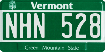 VT license plate NHN528