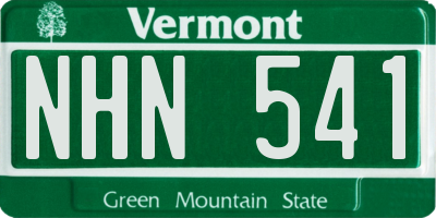 VT license plate NHN541