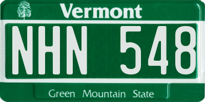 VT license plate NHN548