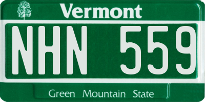 VT license plate NHN559