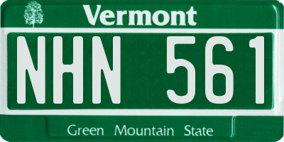 VT license plate NHN561