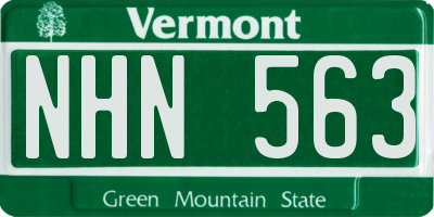VT license plate NHN563