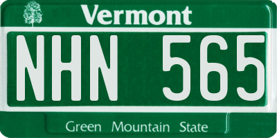 VT license plate NHN565