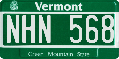 VT license plate NHN568