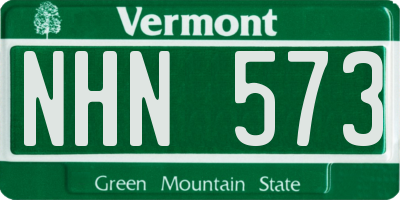 VT license plate NHN573
