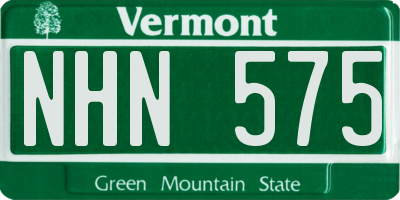 VT license plate NHN575