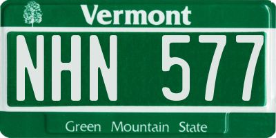 VT license plate NHN577
