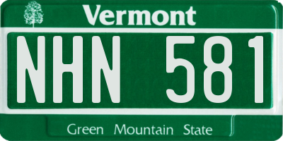 VT license plate NHN581