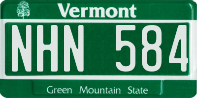 VT license plate NHN584