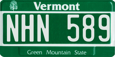 VT license plate NHN589