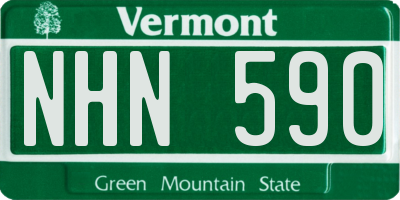 VT license plate NHN590