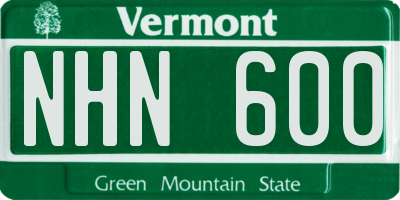 VT license plate NHN600