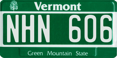 VT license plate NHN606